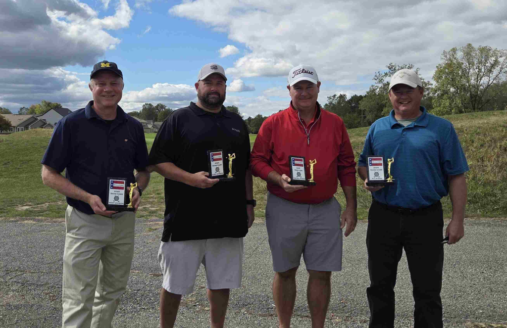 Mulligan Tour Skins game winners at Gateway in Romulus, MI.Stuart Levine, Greg Kline, Mike Prieskorn, Michael Thacker